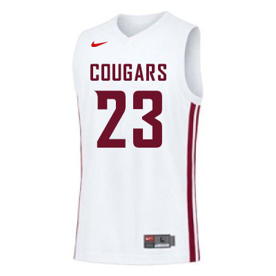 Men #23 Andrej Jakimovski Washington State Cougars College Basketball Jerseys Sale-White - Click Image to Close